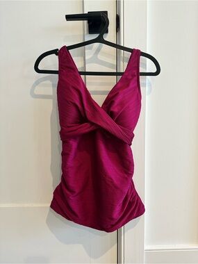 Sea Level Magenta Twist Front Bathing Suit Tank Top Tankini